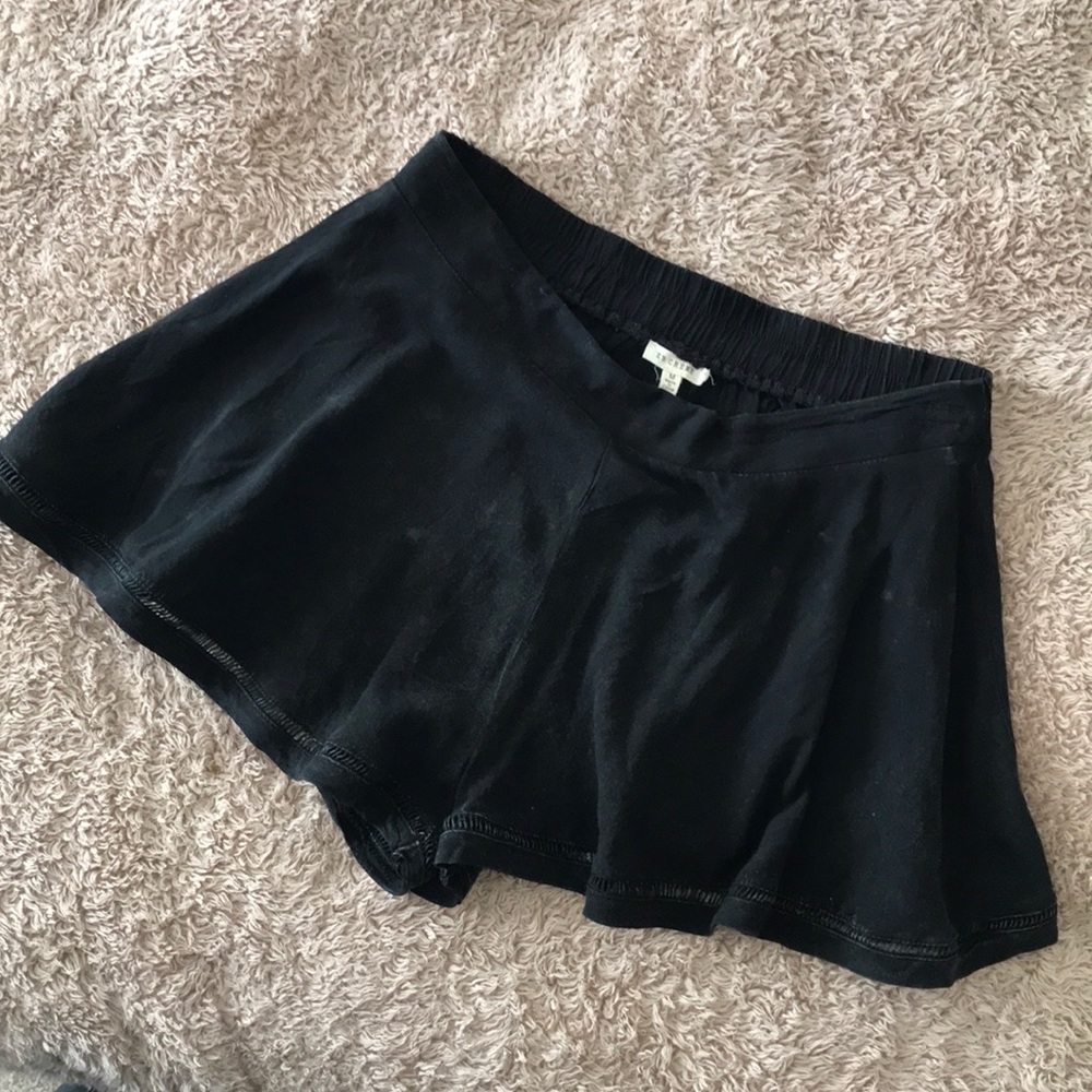 Flowy black washed shorts